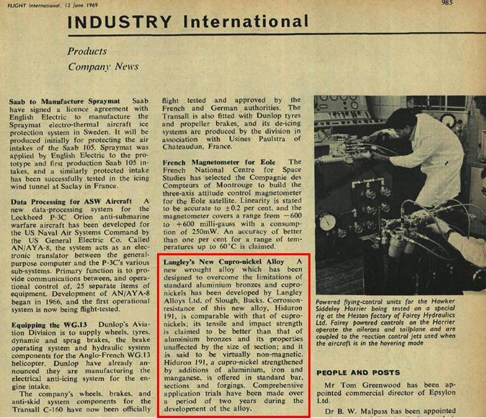 Hiduron 191 – press release from our archives