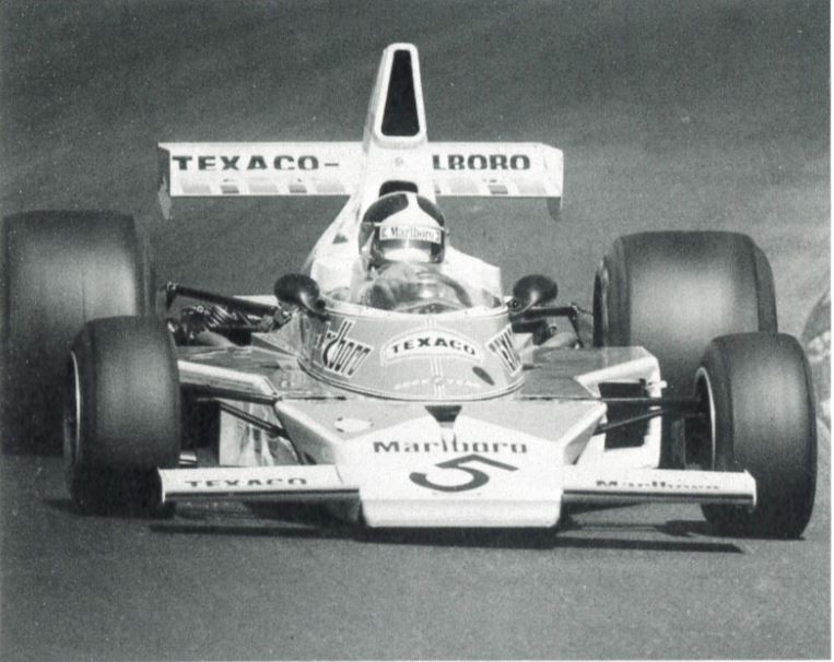 Black and white picture of McLaren Formula 1 Car